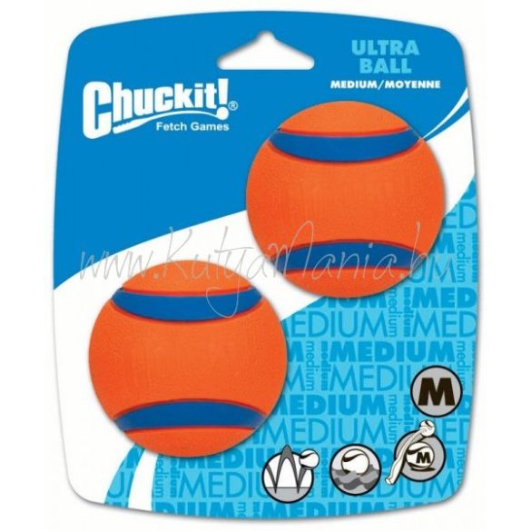 Chuckit! Ultra gumi labda medium 6,5 cm 2 db