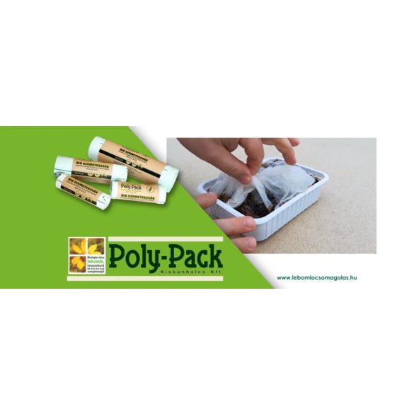 Poly-Pack Kukoricakeményítő alapú szemeteszsák PLA 60 L