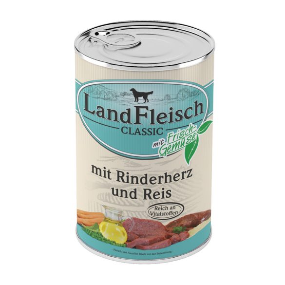 LandFleisch Classic - Marhaszív és Rizs 400 g