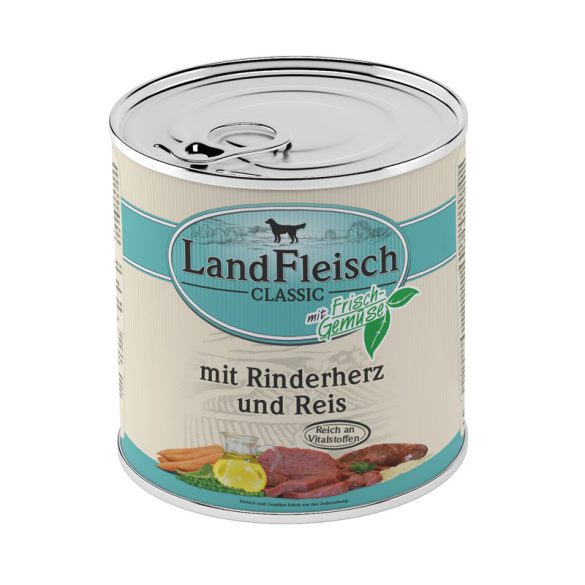 LandFleisch Classic - Marhaszív és Rizs 800 g