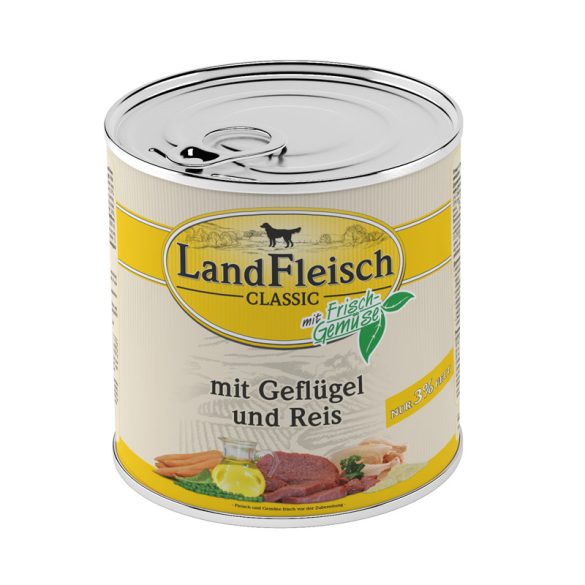 LandFleisch Classic - Szárnyas és Rizs (csak 3% zsír) 195 g