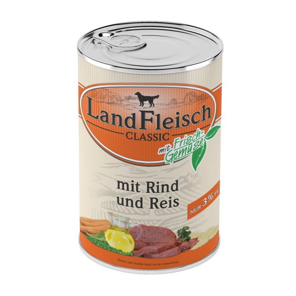 LandFleisch Classic - Marha és Rizs (csak 3% zsír) 400 g