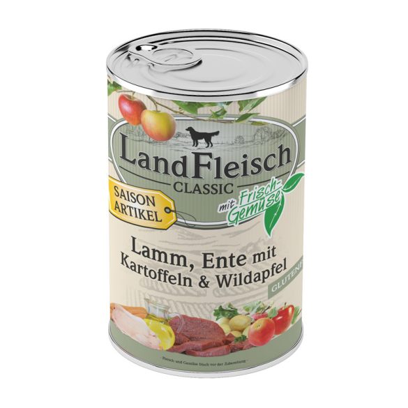 LandFleisch Classic - Bárány és Kacsa Burgonyával és Vadalmával 400 g