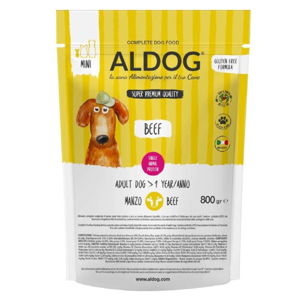 ALDOG BEEF HIPOALLERGÉN KUTYATÁP MINI 800 g