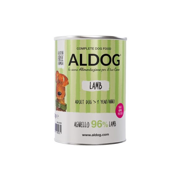 ALDOG® LAMB – MONOPROTEINES BÁRÁNYPÁSTÉTOM FELNŐTT KUTYÁKNAK 400 g