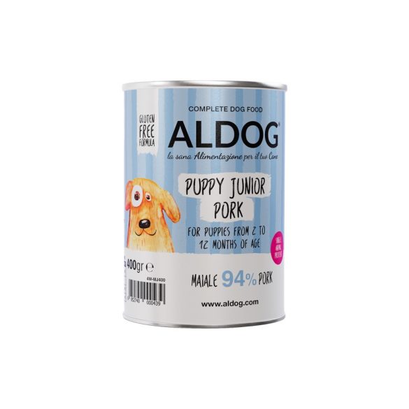 ALDOG® PUPPY-JUNIOR PORK MONOPROTEINES KÖLYÖKKUTYA PÁSTÉTOM 400 g