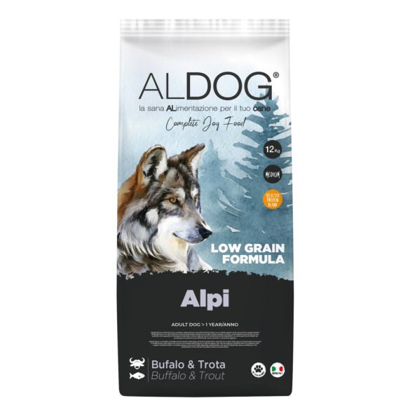 ALDOG ALPI LOW GRAIN KUTYATÁP MEDIUM 12 kg