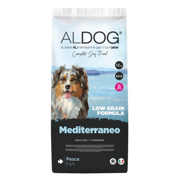 ALDOG MEDITERRANEO LOW GRAIN KUTYATÁP MEDIUM 10 kg