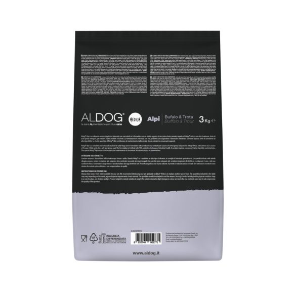 ALDOG ALPI LOW GRAIN KUTYATÁP MEDIUM 3 kg