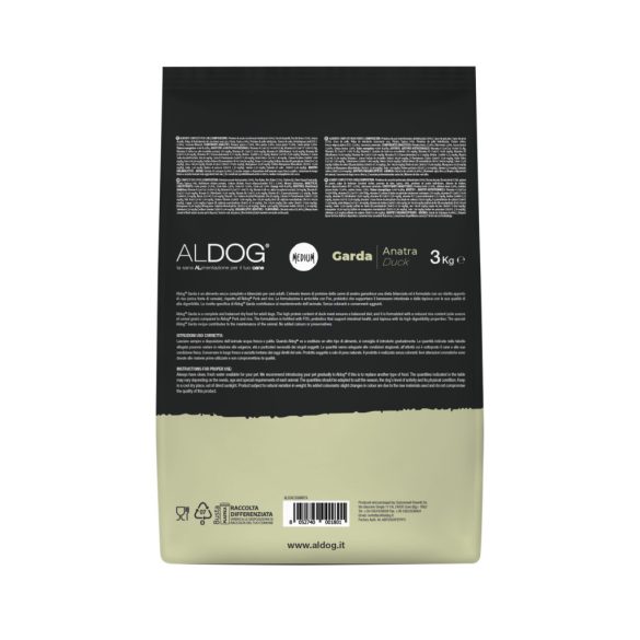ALDOG GARDA LOW GRAIN KUTYATÁP MEDIUM 3 kg