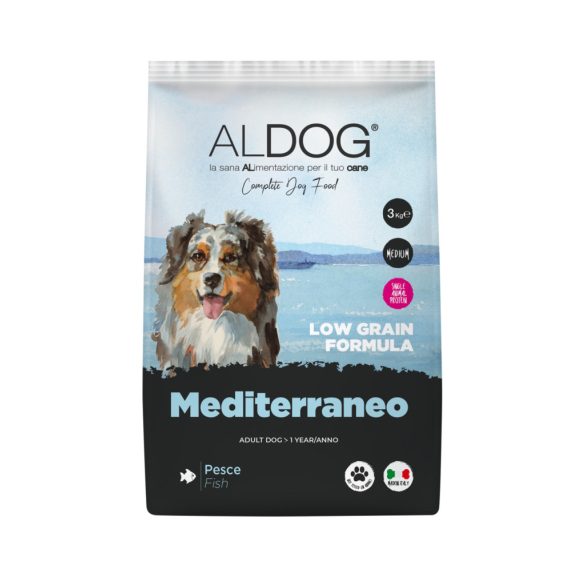 ALDOG MEDITERRANEO LOW GRAIN KUTYATÁP MEDIUM 3 kg