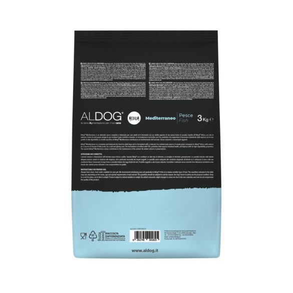 ALDOG MEDITERRANEO LOW GRAIN KUTYATÁP MEDIUM 3 kg