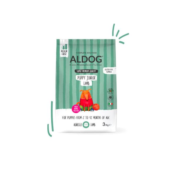 ALDOG PUPPY-JUNIOR LAMB HIPOALLERGÉN KUTYATÁP MEDIUM 12 kg