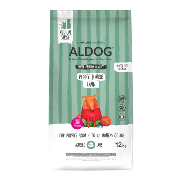 ALDOG PUPPY-JUNIOR LAMB HIPOALLERGÉN KUTYATÁP MEDIUM 12 kg