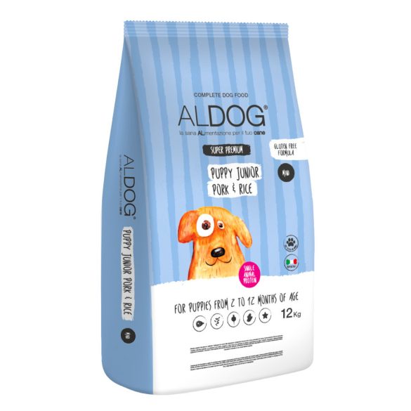 ALDOG PUPPY-JUNIOR PORK HIPOALLERGÉN KUTYATÁP MEDIUM 12 kg