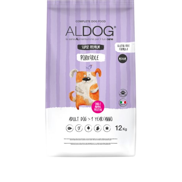 ALDOG PORK HIPOALLERGÉN KUTYATÁP MEDIUM 12 kg