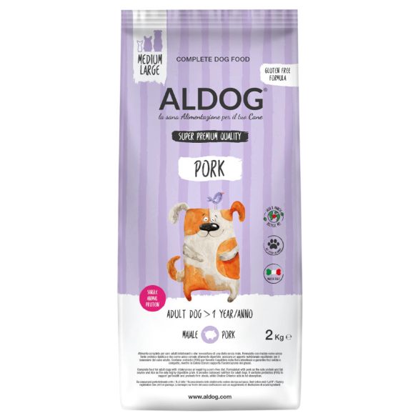ALDOG PORK HIPOALLERGÉN KUTYATÁP MEDIUM 2 kg