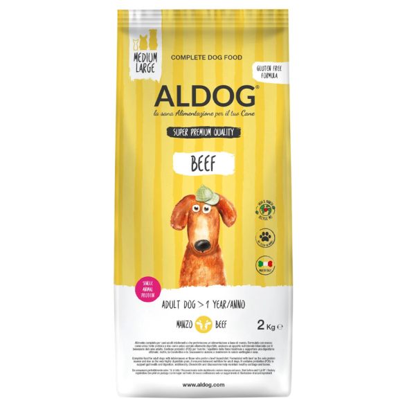 ALDOG BEEF HIPOALLERGÉN KUTYATÁP MEDIUM 2 kg
