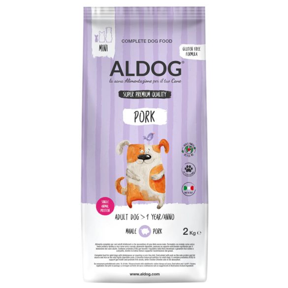 ALDOG PORK HIPOALLERGÉN KUTYATÁP MINI 2 kg