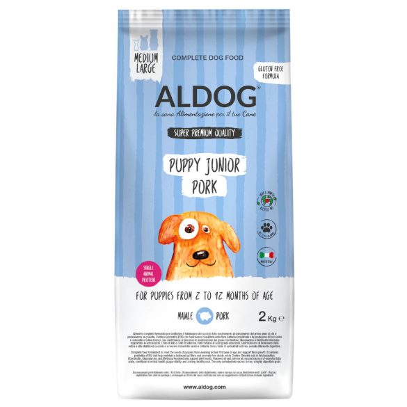 ALDOG PUPPY-JUNIOR PORK HIPOALLERGÉN KUTYATÁP MEDIUM 2 kg