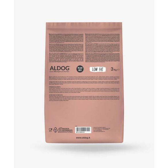ALDOG LOW FAT KUTYATÁP MEDIUM 3 kg