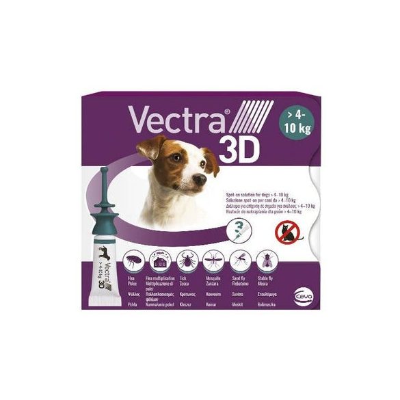 Vectra® 3D rácsepegtető oldat kutyáknak 4-10 kg