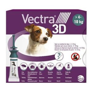 Vectra® 3D rácsepegtető oldat kutyáknak 4-10 kg 3 pip
