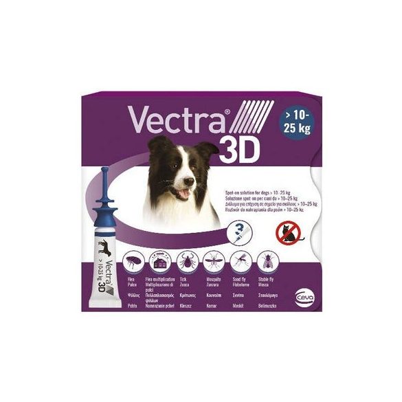 Vectra® 3D rácsepegtető oldat kutyáknak 10-25 kg