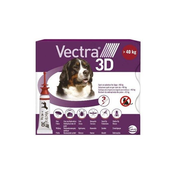 Vectra® 3D rácsepegtető oldat kutyáknak 40-66 kg