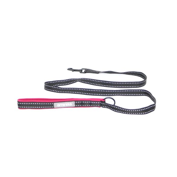 Aminela póráz nonlined Sport & City 16 mm / 150 cm rózsaszín/fekete