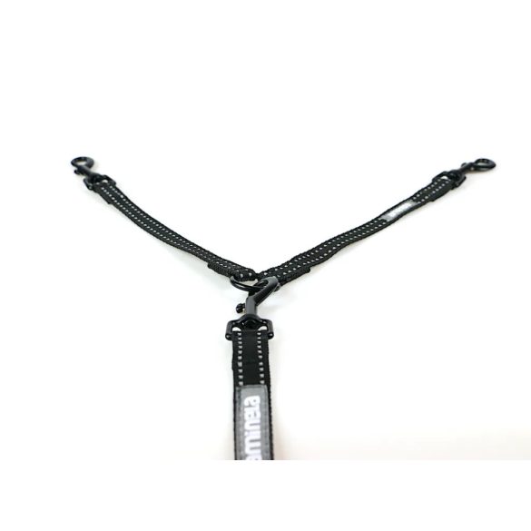 Aminela póráz elosztó Sport&City for 2 dogs 20 mm/30 cm, fekete