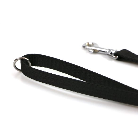 Aminela póráz karikával 25 mm/140 cm fekete