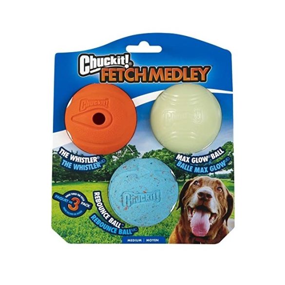 Chuckit! Medley labda medium 6,5 cm set 3 db