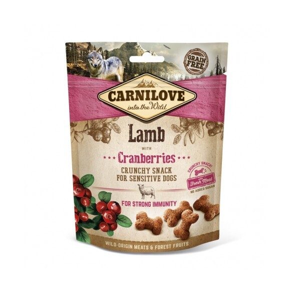 Carnilove Crunchy Snack Lamb & Cranberries- Bárány Hússal és Vörös Áfonyával 200g