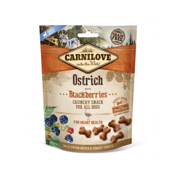 Carnilove Crunchy Snack Ostrich & Mulberry- Strucc Hússal és Szederrel 200g