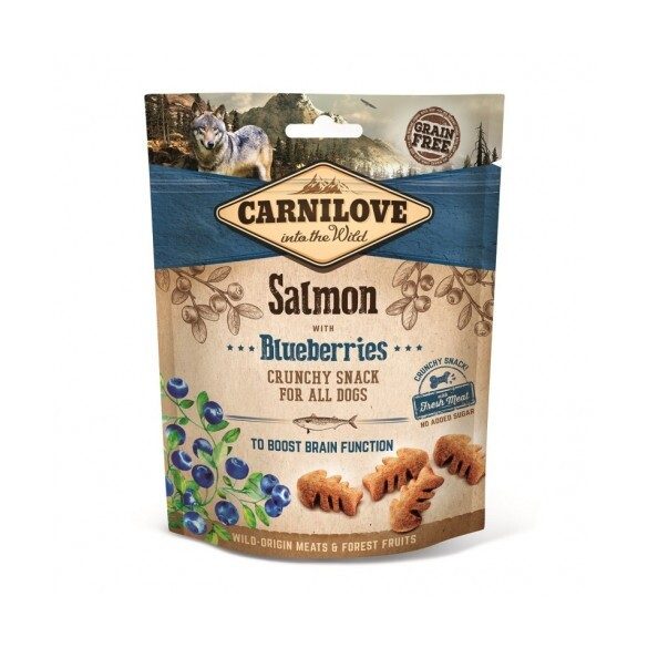 Carnilove Crunchy Snack Salmon & Blueberries- Lazac Hússalés Áfonyával 200g