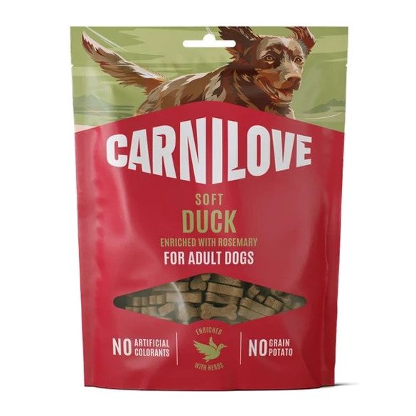 Carnilove Dog Soft Snack Duck Enriched With Rosemary - Kacsa Rozmaringgal 200g