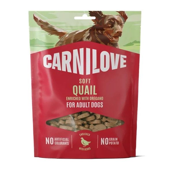 Carnilove Dog Soft Snack Quail Enriched With Oregano - Fürj Oreganóval 200g