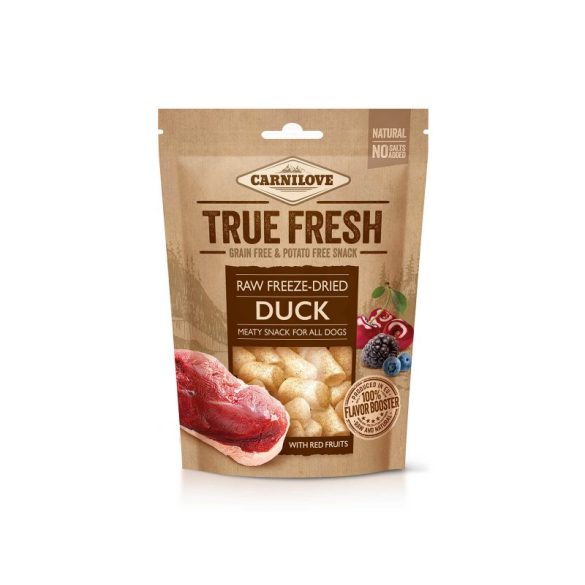 Carnilove Dog Raw freeze-dried snack Duck with red fruits-kacsa bogyós gyümölcsökkel 40g