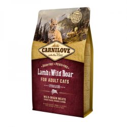   Carnilove Cat Adult Lamb&Wild boar – Bárány&Vaddisznó - Sterilised 2 kg 