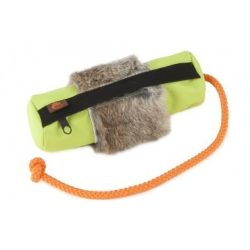   Firedog Tölthető dummy small neon green nyúl szőrme rátéttel