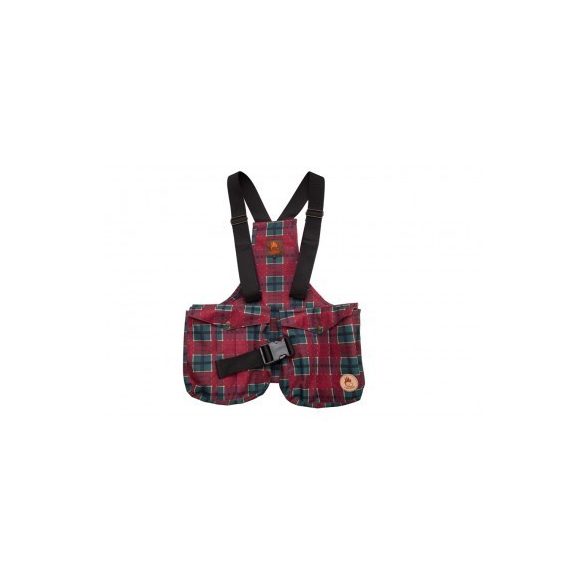 Firedog Dummytartó mellény Trainer M red tartan with plastic buckle