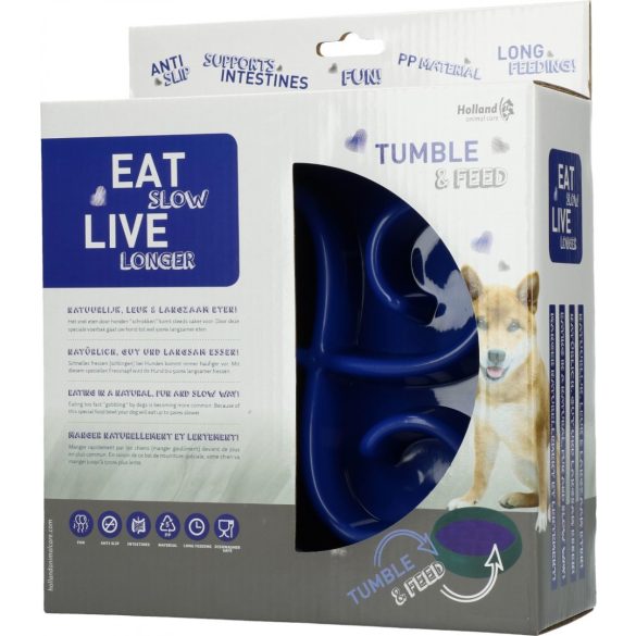 Eat Slow Live Longer Tumble Feeder Piros