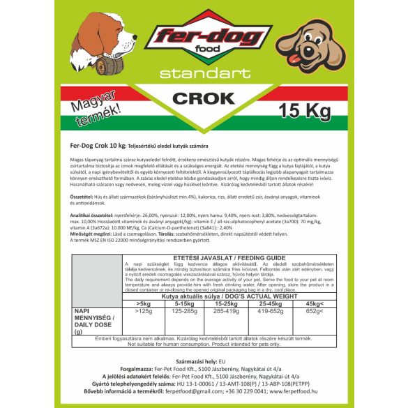 Fer-Dog Crock 20 kg