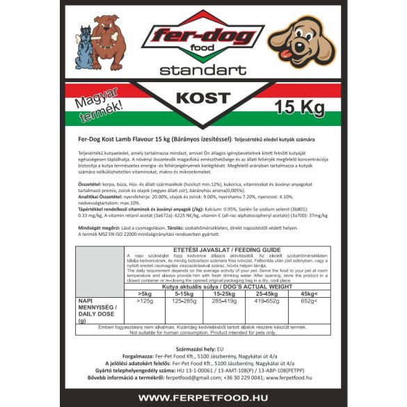 Fer-Dog Kost 15 kg