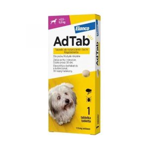 AdTab 112mg rágótabletta kutyák részére (2,5-5,5 kg)