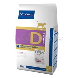 Virbac HPM Diet Cat Dermatology Support D1 3 kg