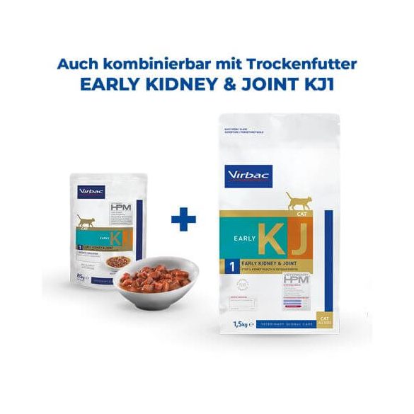 Virbac HPM Diet Cat Kidney & Joint 1 Early KJ1 12 x 85 g