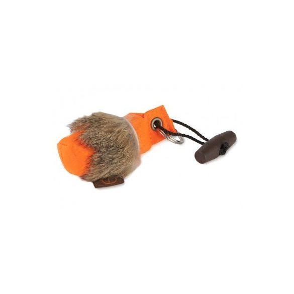 Firedog Mini dummy kulcstartó orange nyúl szőrme rátéttel
