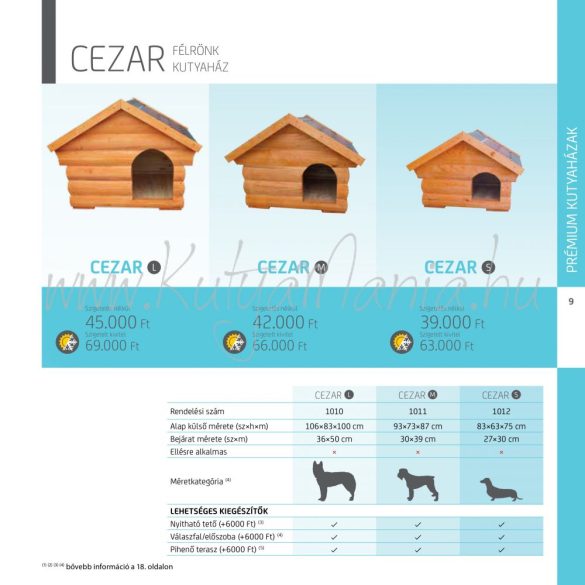 Prémium Félrönk Kutyaház CEZAR